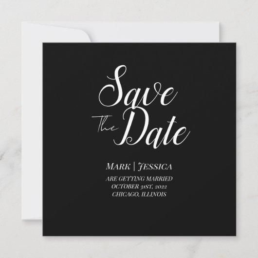 Elegant Save The Date Thank you Card Bedankkaart (Voorkant)