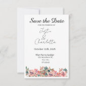 Elegant Save the Date Wedding Card (Voorkant)