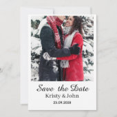 Elegant Save the Date Wedding Card (Voorkant)