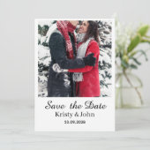 Elegant Save the Date Wedding Card (Staand voorkant)