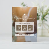 Elegant "Save the Date" Wedding card - bewerkbaar Save The Date (Staand voorkant)