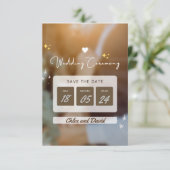 Elegant "Save the Date" Wedding card - bewerkbaar Save The Date (Staand voorkant)