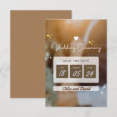 Elegant "Save the Date" Wedding card - bewerkbaar Save The Date (Voorkant / Achterkant)