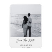 Elegant Save the Date Wedding Card Magneet (Verticaal)