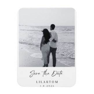 Elegant Save the Date Wedding Card Magneet