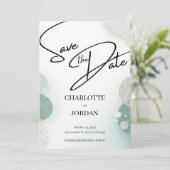 Elegant Save the Date Wedding Invitation (Staand voorkant)