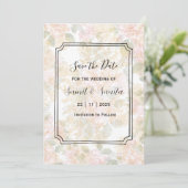 Elegant Save the Date Wedding Invitation Card Kaart (Staand voorkant)