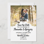 Elegant Save the Date Wedding Kaart (Voorkant)