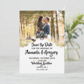 Elegant Save the Date Wedding Kaart (Staand voorkant)