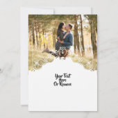 Elegant Save the Date Wedding Kaart (Achterkant)