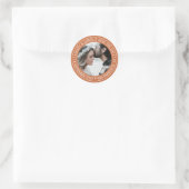 Elegant Save the Date Wedding Photo Envelope Seal Ronde Sticker (Tas)