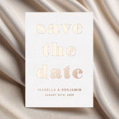 Elegant Save the Date Wedding Roos Gold Foil Folie Uitnodiging