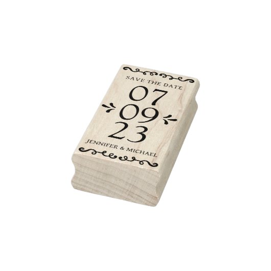 Elegant Save the Date Wedding Rubberstempel (Stempel)