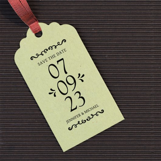 Elegant Save the Date Wedding Rubberstempel