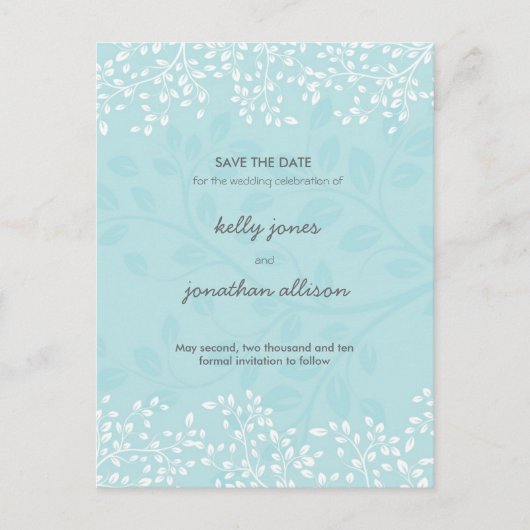 Elegant Save the Date Wedding Uitnodiging (Voorkant)