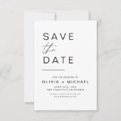 Elegant Save the Date White Minimalist (Voorkant)
