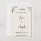 Elegant save the date wieden kaart (Voorkant)