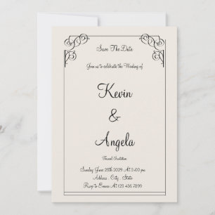 Elegant save the date wieden kaart