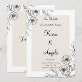 Elegant save the date wieden kaart (Voorkant / Achterkant)