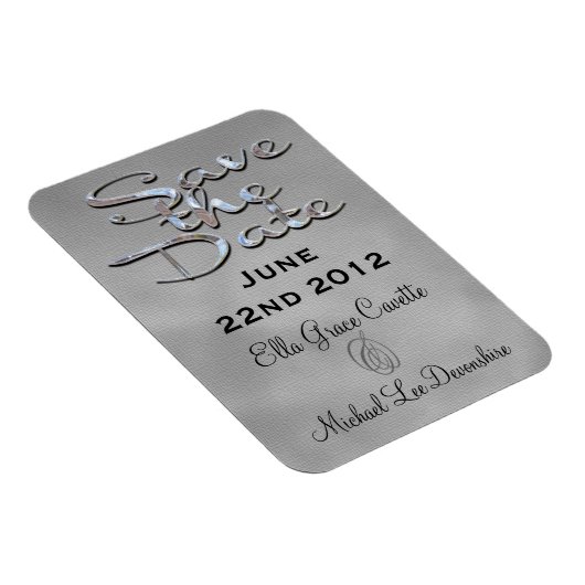 Elegant save the date winter magneet (Rechterzijde)