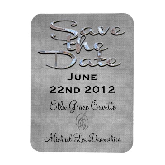 Elegant save the date winter magneet (Verticaal)