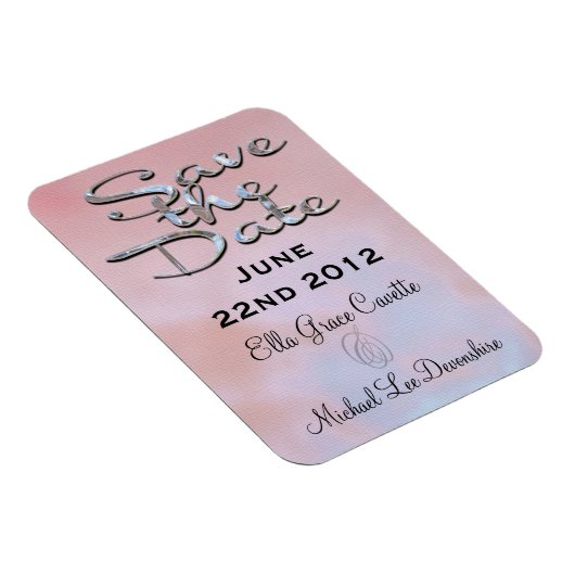 Elegant save the date zomer magneet (Rechterzijde)