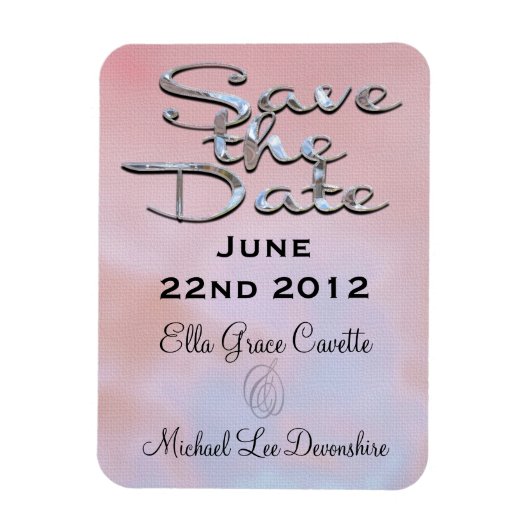 Elegant save the date zomer magneet (Verticaal)