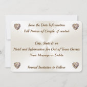 Elegant Save the Dates, Personalized Wedding Kaart (Achterkant)