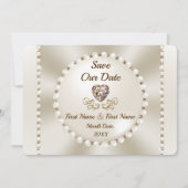 Elegant Save the Dates, Personalized Wedding Kaart (Voorkant)
