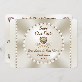 Elegant Save the Dates, Personalized Wedding Kaart