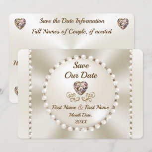 Elegant Save the Dates, Personalized Wedding Kaart