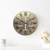 Elegant Scales of Justice | Graphic Gold Metallic Grote Klok (Huis)