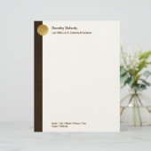 Elegant Scales of Justice | WETTELIJKE KANTOOR Custom Briefhoofd (Staand voorkant)