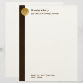 Elegant Scales of Justice | WETTELIJKE KANTOOR Custom Briefhoofd (Voorkant / Achterkant)