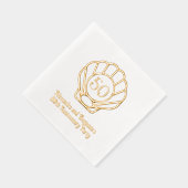 Elegant Scallop Shell Seashell Jubileum Party 2 Folie Servetten (Rechts)