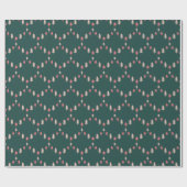Elegant Scalloped Christmas Trees Wrapping Paper Cadeaupapier (Vlak)