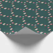 Elegant Scalloped Christmas Trees Wrapping Paper Cadeaupapier (Hoek)