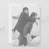 Elegant Scalloped Edge White Lace Wedding Kaart (Achterkant)