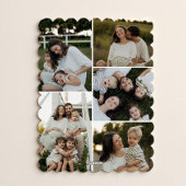 Elegant Scalloped Photo Christmas Cards Feestdagenkaart