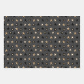 Elegant Scandi-kerstgoud & zwart Inpakpapier Vel (Voorkant 3)