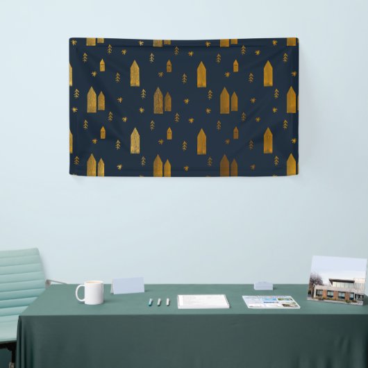 Elegant Scandinavian Kerstmis Spandoek (Beurs)