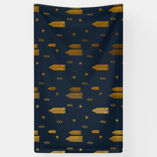 Elegant Scandinavian Kerstmis Spandoek (Verticaal)
