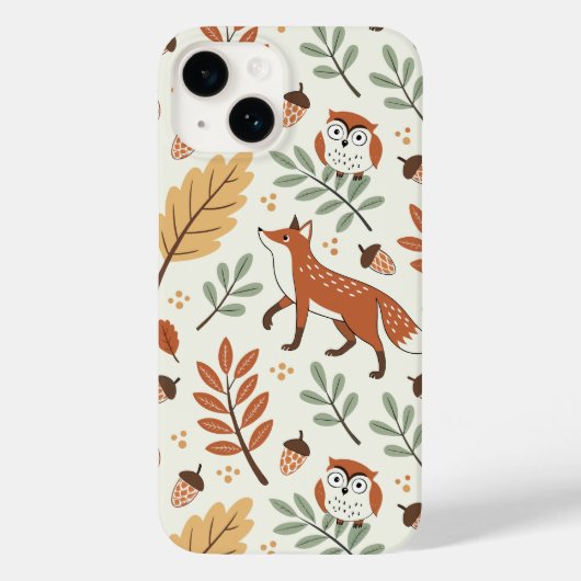 Elegant Scandinavisch Herfst patroon Case-Mate iPhone Case (Achterkant)