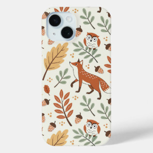 Elegant Scandinavisch Herfst patroon iPhone 15 Case