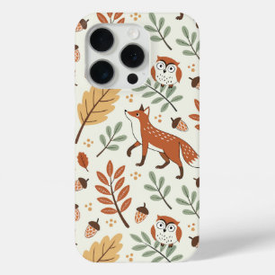 Elegant Scandinavisch Herfst patroon iPhone 15 Pro Case