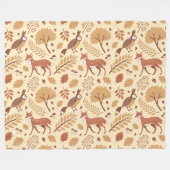 Elegant Scandinavisch Herfst patroon Fleece Deken (Voorkant (Horizontaal))
