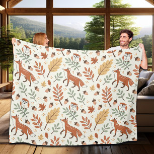 Elegant Scandinavisch Herfst patroon Fleece Deken