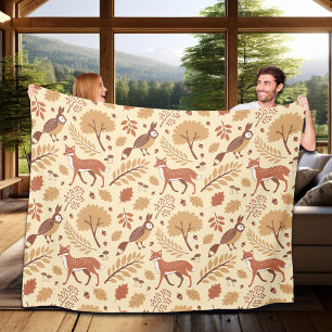 Elegant Scandinavisch Herfst patroon Fleece Deken