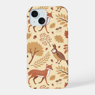 Elegant Scandinavisch Herfst patroon iPhone 15 Case