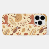 Elegant Scandinavisch Herfst patroon iPhone Hoesje (Achterkant horizontaal)